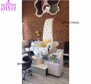 Équipement de soin des ongles 2020 poire moderne blanc spa chaise de pied avec lavabo pédicure - Product Image 3