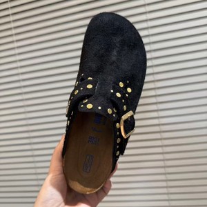 <span class=keywords><strong>Zuecos</strong></span> de Diseñador con Caja, Pantuflas Planas de Corcho, de Cuero Genuino de Alta Calidad, Estilo <span class=keywords><strong>Birkenstock</strong></span> Boston para Mujer - Product Image 3