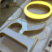 Enseigne néon personnalisée, lettres en relief LED, étanches pour extérieur, lettres lumineuses 3D, face en acrylique, bordure en métal, devanture de magasin