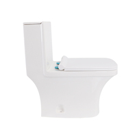 Ensemble WC Monobloc et Lavabo Colonne Carré en Céramique Blanc pour Hôtellerie – Articles Sanitaires de Salle de Bain