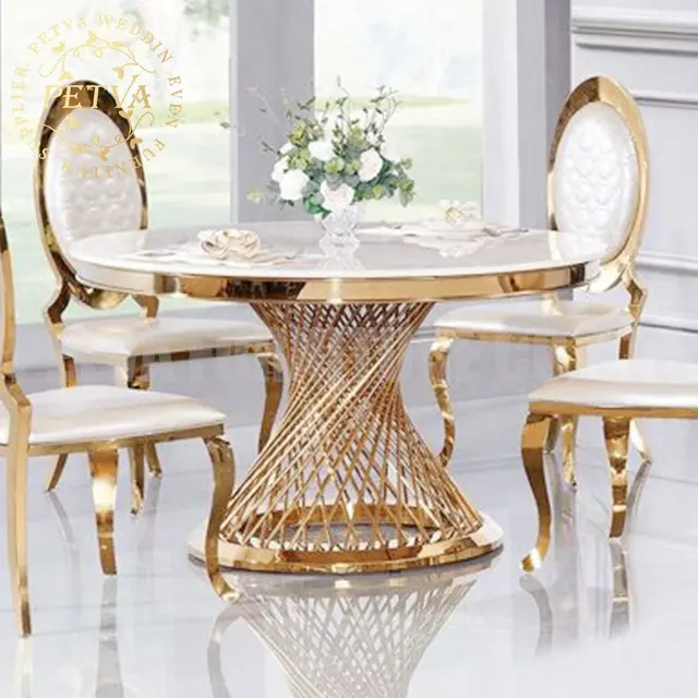 Ayna cam üst yuvarlak gelin sandalyeler ve olaylar parti için kek masa düğün