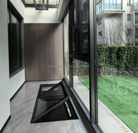 Ventana de Techo Corrediza Moderna para Villa, Hecha a Medida, con Claraboya, Eléctrica, Insonorizada, Doble Vidrio, Aleación de Aluminio, Acero Inoxidable, para Techos Planos