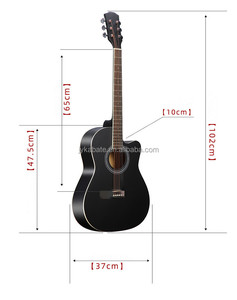 Guitarra Acústica de 39 Pulgadas, 6 Cuerdas, Cuerpo de Madera de Tilo, Cutaway, Acabado Mate, Paquete para Principiantes, Guitarra Hecha <span class=keywords><strong>a</strong></span> Mano para Estudiantes - Product Image 4