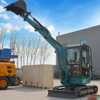 Mini-excavatrice sur chenilles en caoutchouc de 1 à 3,5 tonnes avec moteur de pompe hydraulique pour moteur Stage V, cabine fermée, ROPS, FOPS, certifiée CE Europe