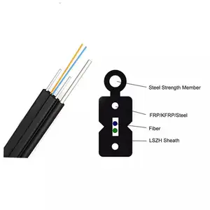 Singemode – câble de Fiber optique auto-supportant 1F 2F 4F FTTH à Fiber optique intérieure et extérieure
