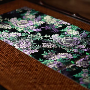 Sottobicchieri da tè in bambù naturale 50x23cm-tappetini reversibili assorbenti per l'ora del tè e l'arredamento del tavolo da pranzo - Product Image 3