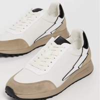 Sepatu Sneakers Pria Buatan Tangan Warisan Portugal, Bahan Kulit Sapi dan Nilon, Bagian Atas Berjaring, Bernapas, Ringan, untuk Lari dan Santai