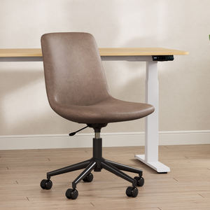 Nouvelle solution d'assise collaborée Chaise de bureau à domicile Arlo rembourrée en tissu de cuir à hauteur pivotante simple et réglable - Product Image 6