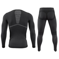 Sous-vêtement thermique sans couture Caleçon long Ski de plein air Sous-vêtement de sport serré Couche de base thermique Costume pour hommes
