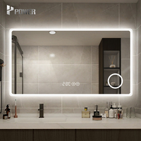 Speaker Musik Bluetooth Persegi Panjang Pintar, Cermin Led Pintar Tampilan Waktu Hotel Sensor Sentuh Anti Kabut, Speaker Musik Bluetooth Persegi Panjang Cerdas