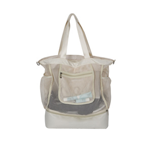 Borsa da Spiaggia Personalizzata in Nylon Resistente per Donne, Borsa a Rete con Chiusura a Cerniera e Tracolla Regolabile per Nuoto/Crociere/Piscina - Product Image 5