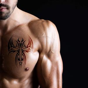 Tatuajes temporales Big Tribal Totem Tattoo Sticker para hombres mujeres negro gran cuerpo arte maquillaje <span class=keywords><strong>tatuaje</strong></span> impermeable extraíble - Product Image 5
