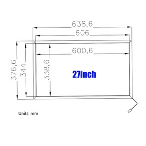 BENSHI 27 Inch Đa Màn Hình Cảm Ứng 20 Điểm <span class=keywords><strong>Overlay</strong></span> <span class=keywords><strong>Kit</strong></span> Cho Lcd Panel Tương Tác Kiosk USB Driver Miễn Phí Hồng Ngoại IR Khung Cảm Ứng - Product Image 2