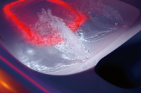 Baignoire à remous en acrylique de luxe avec panneau de commande circulaire, massage LED invisible 1,8 CV, Bluetooth et protection contre la pénurie d'eau