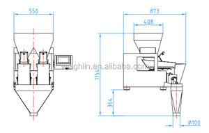 2 Kopf 1kg Granulat medizinische Kunststoff Pellets Perlit Füll waage Waage Verpackungs maschine - Product Image 3