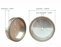 Roue de meulage abrasive en diamant, pour Machine à angle biseauté en verre
