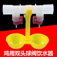 Nouvel abreuvoir pour canards et oies à double tétine, à suspendre, installation facile, économie d'eau, en acier inoxydable et plastique ABS, équipement d'élevage