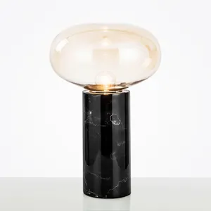 Популярные товары, минималистичный стиль, американская креативная прикроватная лампа черного мрамора для спальни