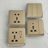 Interruptor de pared eléctrico de doble polo de 86 paneles PC 2026, 250V 20A, regulador de intensidad moderno para Reino Unido con toma USB-C