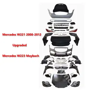 Bimmor 3 body kit parts for Mercedes Benz W221 2010-2012 upgraded to W223 2020-2022 Plastic modified tuning replacement factory