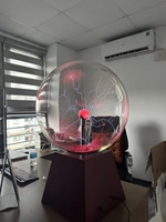 Lampu bola Plasma dengan bola kaca besar dengan lampu sensitif sentuhan 20 inci bola plasma