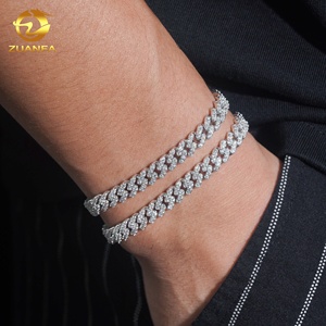USA Local Stock Cuban <strong>Chain</strong> Moissanite Hip Hop Jewelry 6mm Moissanite Cuban Link <strong>Chain</strong> 925Silver Iced Out Cuban <strong>Bracelet</strong> for <strong>Men</strong> - Product Image 5