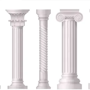 심계 현대 건축 건축 고품질 돌기둥 사용 천연 흰색 대리석 조각 원형 기둥