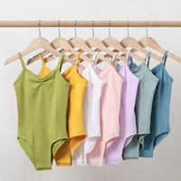 Justaucorps de danse blanc personnalisé avec logo 2026, en coton, style princesse, sans manches, pour enfants, vente en gros