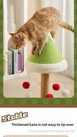 Meow Fairy Arbre à chat avec griffoir intégré en corde de chanvre, jouet interactif robuste pour chat