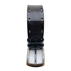 Heat Transfer Printing Custom Logo Luxury Steel Buckle Vintage Cow Hide Heavy Duty Waterproof Men's Formal Belt Supplier - Product Image 6