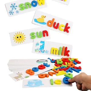 2023 heißer Verkauf benutzer definierte Puzzle Alphabet Nummer Holzblock Puzzle Kinder lernen Lernspiel zeug 3D Holz puzzle für Kind