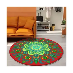 American retro round artificial wool carpet with a luxurious feel living room lazy sofa thickened cloakroom dressing table