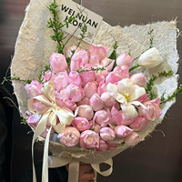 Papier d'emballage floral texturé en chanvre naturel, motif marbré en fibres brutes, matériaux d'emballage écologiques pour fleurs, vente en gros