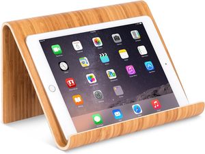 Support de tablette trépied en bambou Sofia + Sam, en bois naturel, pour liseuses électroniques, smartphones, organisateur de table de cuisine, livres portables - Product Image 6