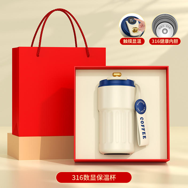 1-piece coffee cup set, blue and red, 4-bag packaging