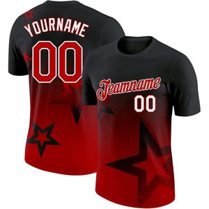 T-shirt de baseball personnalisé à dégradé, imprimé étoiles, graphique athlétique, pour hommes, femmes et jeunes, tailles XS-5XL - Product Image 1