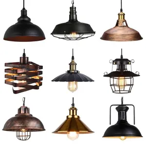 Lampade a sospensione a soppalco Vintage lampada a sospensione a luce industriale retrò nordica illuminazione casa soggiorno cucina decorazione paralume