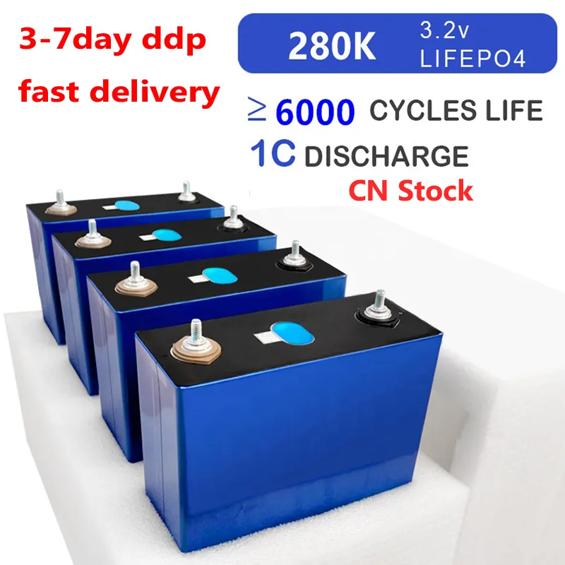 Shenzen Qishou Free Taxes 280Ah Lifepo4 Battery Prismatic lf280 32V 3.2V Lifepo4 280Ah Solar New Energy Storage Battery Cells