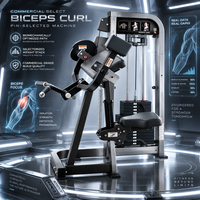 STELLARWAY Machine à Curls Biceps Professionnelle avec Câble en Acier Revêtu de Nylon de 6,35 mm pour Entraînement des Bras