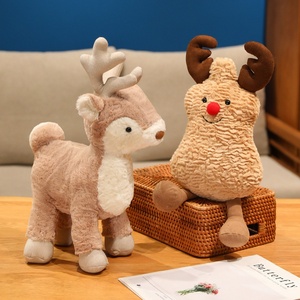 Simpatico Peluche Natalizio a Forma di Pupazzo di Neve e Renna, Bambola di <span class=keywords><strong>Cervo</strong></span> Sika Imbottita in Cotone PP, Giocattolo Confortevole per Bambini Unisex da 0-24 Mesi - Product Image 5