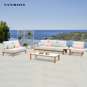 गर्म बिक्री वाणिज्यिक पैटियो सेशनल सोफा सेट एल्यूमीनियम कुशन सीट पीछे तीन सीटों गार्डन होटल फर्नीचर - Product Image 1