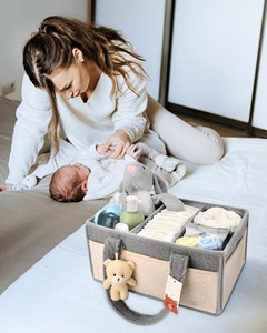 Borsa <span class=keywords><strong>Portaoggetti</strong></span> per Neonati, Organizzatore per Pannolini, Resistente all'Acqua, in Poliestere Stampato, per <span class=keywords><strong>Fasciatoio</strong></span> e Viaggi in Auto - Product Image 6