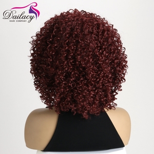 Cheapest high temperature fiber Kinky <strong>Curl</strong> Short Synthetic Non Lace Machine made <strong>wig</strong> Hairpiece for black women - Product Image 6