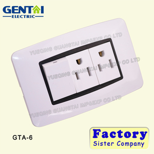Panneau ABS PC blanc de haute qualité interrupteur sud-américain 1 gang prise US 6 broches prise murale - Product Image 2