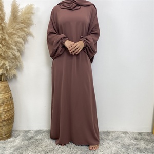 6675PK# Latest Design Dress for Women High Quality Nida Fabric Dress With Scarf Modest Khimar Hijab Abayah Islam Muslim Dress - Product Image 6