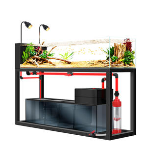 Aquarium rectangulaire en verre ultra-clair sur mesure, grand aquarium marin pour récif avec courant pour l'affichage de la faune aquatique, salon - Product Image 5