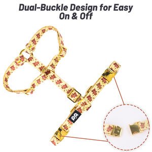Pet Supplies Small <strong>Dog</strong> Traction Belt Leash and <strong>Collar</strong> Set with Rope Outdoor Walking Padded Nylon Polyester <strong>Dog</strong> Harness - Product Image 4