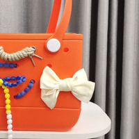 Nouveau trou bricolage fait à la main couleur corde chaîne décorative amovible boucle de chaussure accessoires sac avec trous breloques