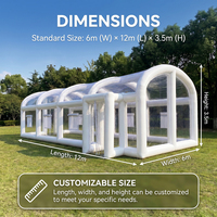 Tente de réception gonflable transparente en PVC personnalisée pour mariage, ouverture automatique rapide pour événements commerciaux