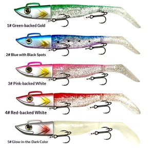 SWORDFISH Esca Artificiale Morbida <span class=keywords><strong>in</strong></span> <span class=keywords><strong>Silicone</strong></span> con Testa Piombata e Coda a T 30g/37g/43g per Pesca <span class=keywords><strong>in</strong></span> <span class=keywords><strong>Mare</strong></span> e da Barca, Acqua Salata, Luccio - Ingrosso - Product Image 5